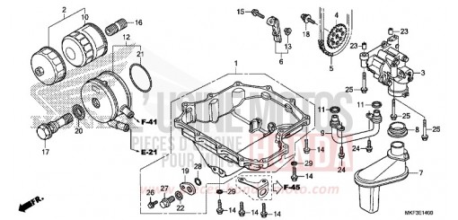 CARTER D'HUILE/POMPE A HUILE CBR1000S1J de 2018